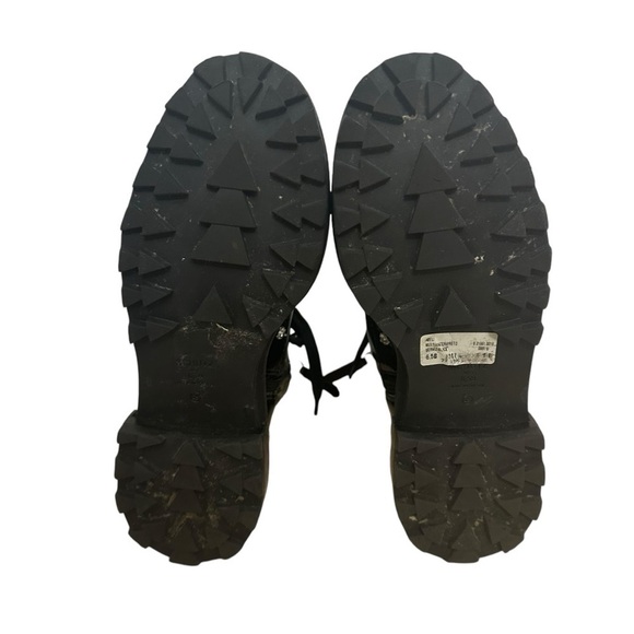 Schutz Combat Boots Rhinestone Black Lace Up Grunge Punk Leather Size 6.5 B - Picture 10 of 10